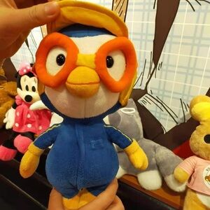 Blue and Orange Penguin Plush Toy